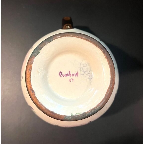 Copper Luster Ware Pink Signed Cumbow 27 Abingdon VA 4.5” Tall - Picture 6 of 6